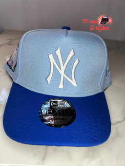 Double blue NY new era subway series 2000