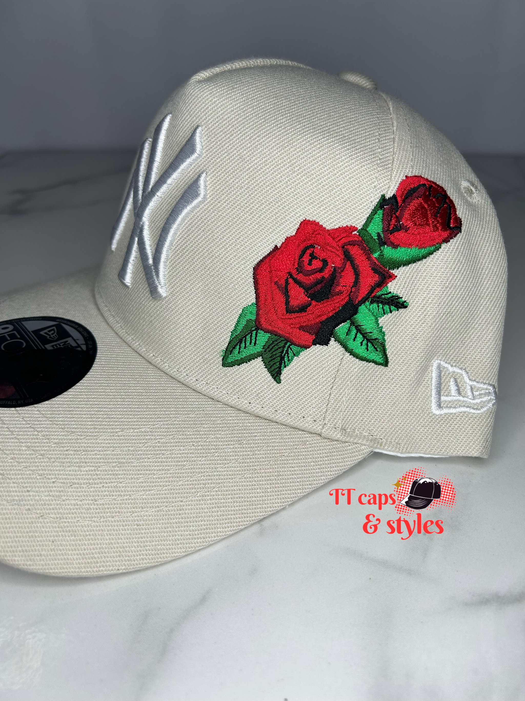 Cream Double rose NY NEW ERA 9forty _1