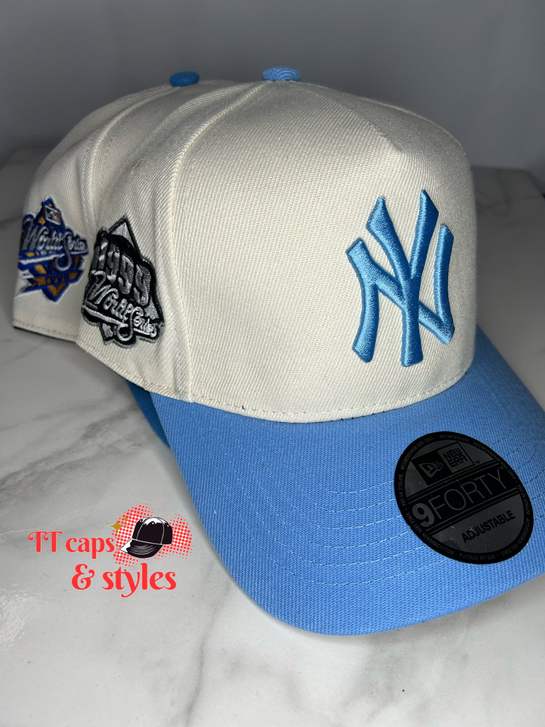 Cream and blue new era World Series