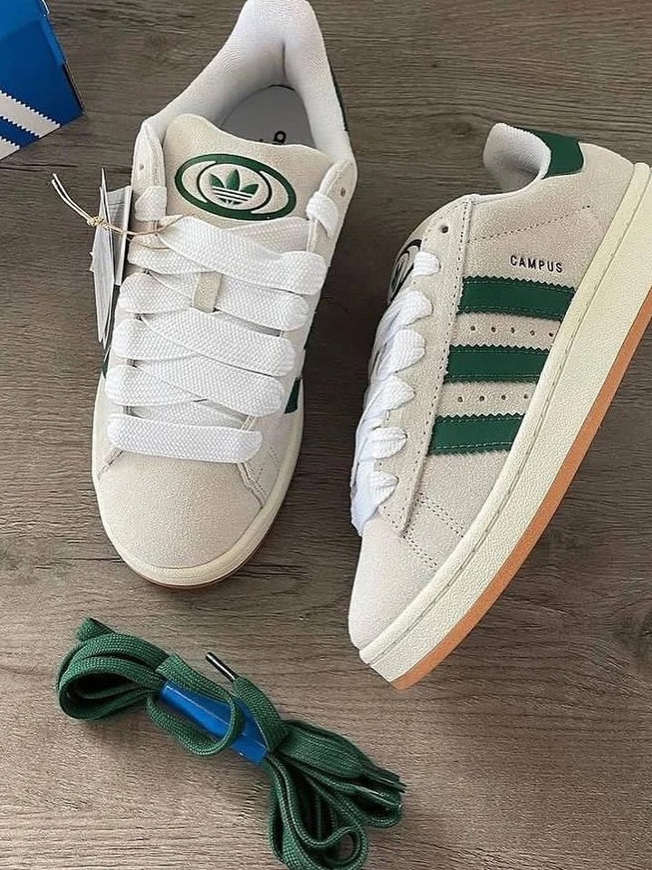 Adidas Campus 00s “Crystal White / Green” (Gum Outsole)_1