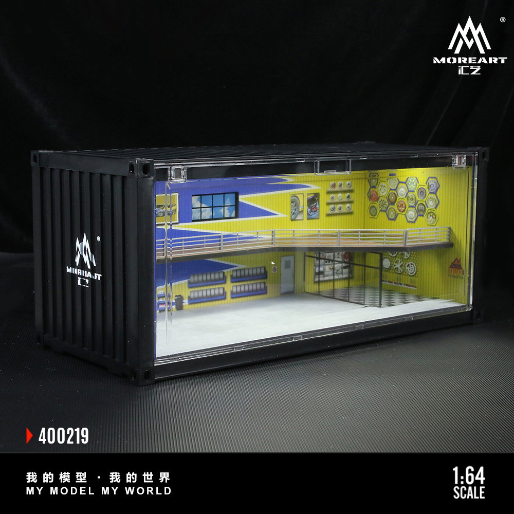 MOREART MODEL 1/64 DIORAMA CONTAINER - YELLOW/BLUE