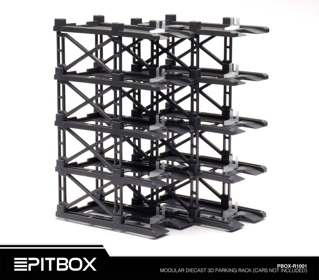 PITBOX MODEL 1/64 PARKING RACK (GREY) - 10 BAY