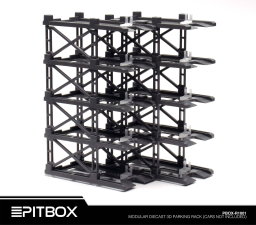 PITBOX MODEL 1/64 PARKING RACK (GREY) - 10 BAY