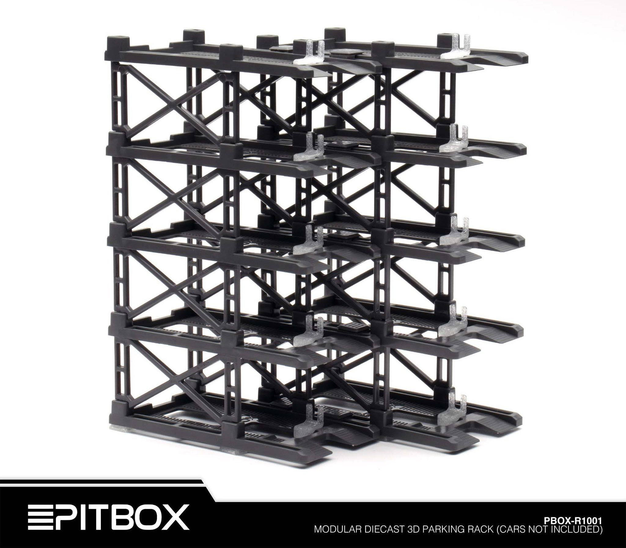 PITBOX MODEL 1/64 PARKING RACK (GREY) - 10 BAY