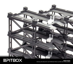 PITBOX MODEL 1/64 PARKING RACK (GREY) - 10 BAY