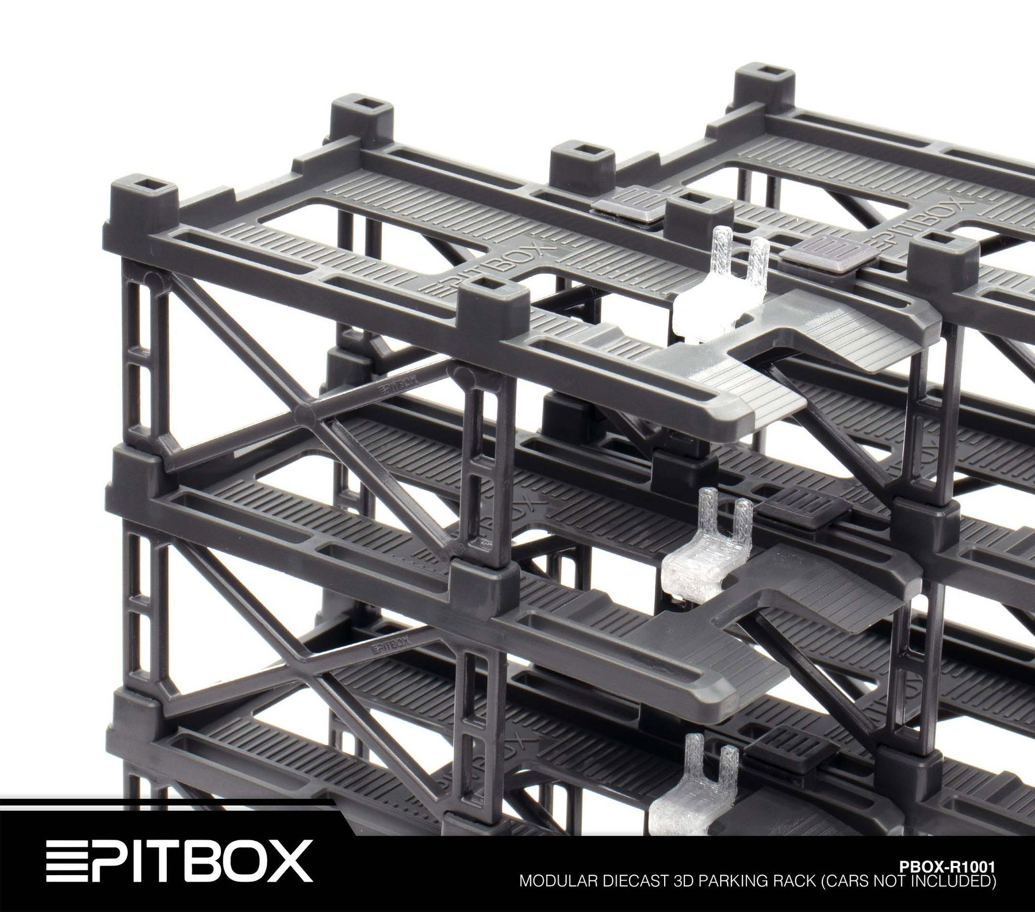 PITBOX MODEL 1/64 PARKING RACK (GREY) - 10 BAY_5