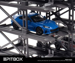 PITBOX MODEL 1/64 PARKING RACK (GREY) - 10 BAY