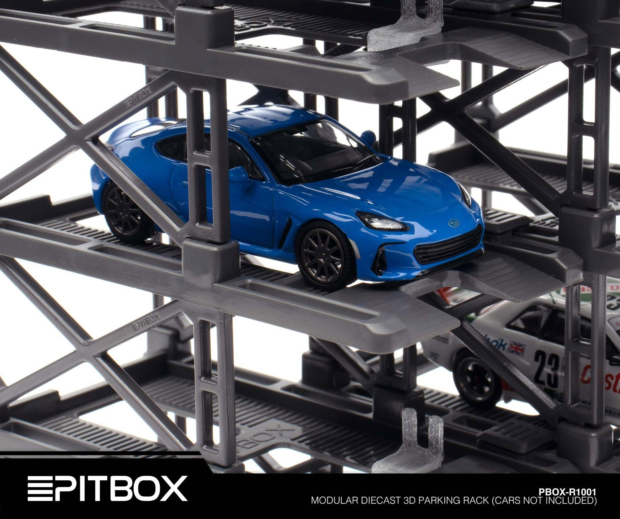 PITBOX MODEL 1/64 PARKING RACK (GREY) - 10 BAY_3
