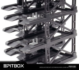 PITBOX MODEL 1/64 PARKING RACK (GREY) - 10 BAY