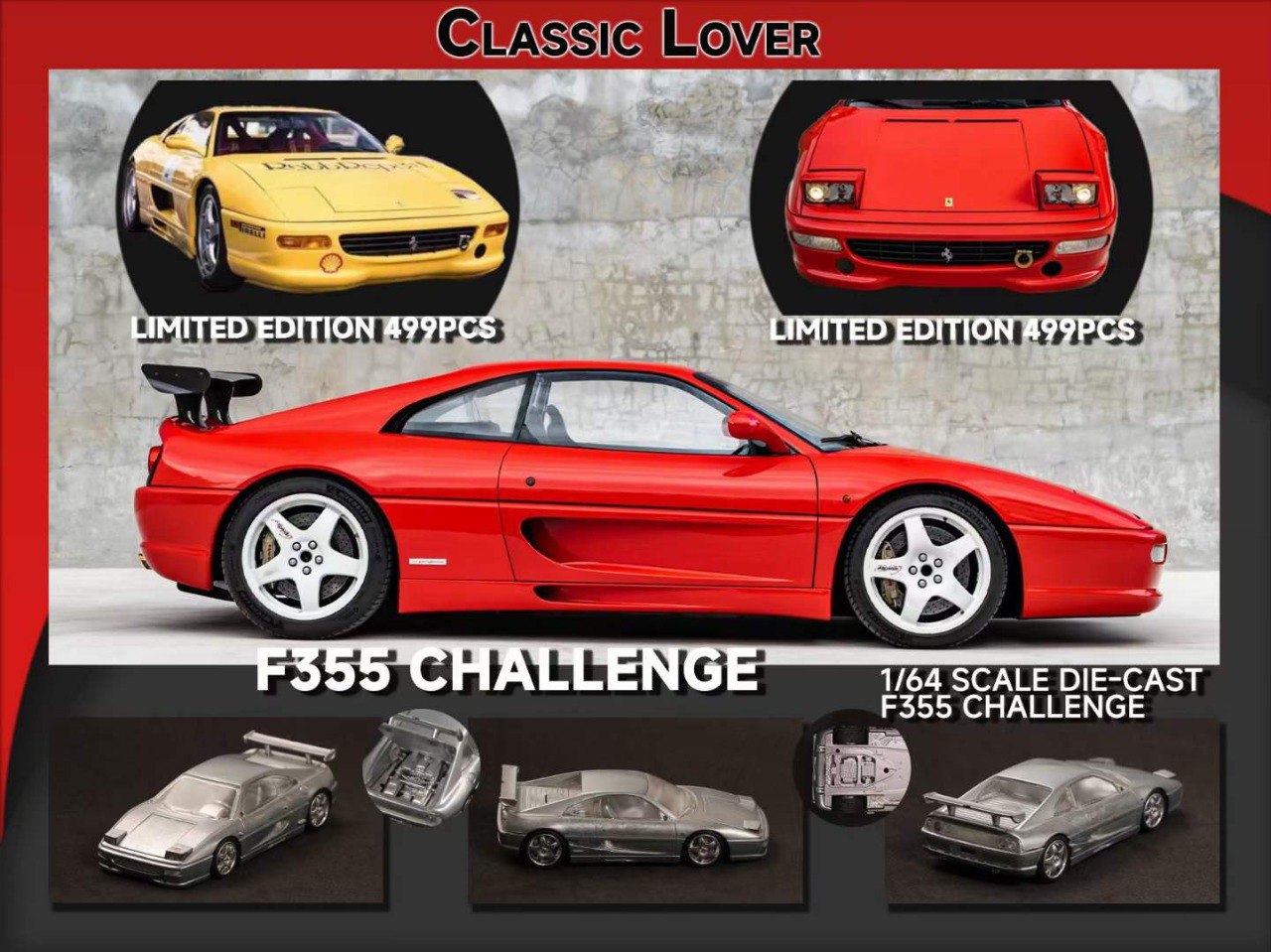 CLASSIC LOVER MODEL 1/64 FERRARI F355 CHALLENGE_0