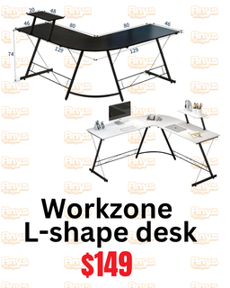 workzone l-shape desk