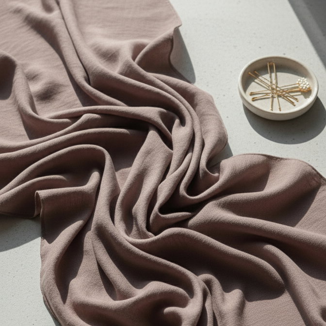 Wardéya | Série Fleur | Fleur Sephia & Fleur Mist | Hijab Pahmina_0