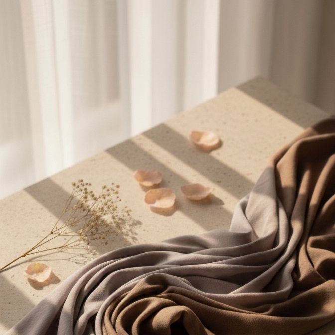 Wardéya | Série Fleur | Fleur Sephia & Fleur Mist | Hijab Pahmina_1