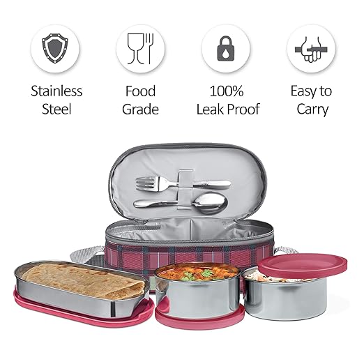 Corporate Lunch Stainless Steel Containers Set of 3_1