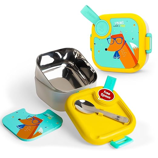 Stainless Steel Lunch Box with Spoon _4