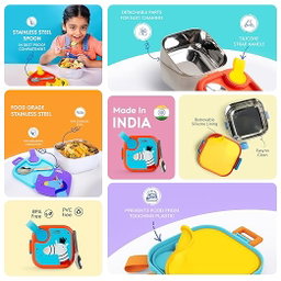 Stainless Steel Lunch Box with Spoon 