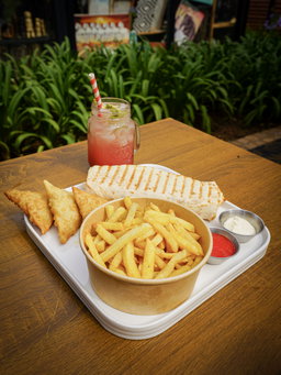 Chicken Wrap COMBO | Marinated Chicken Wrap + Fries or Fruit Box + Drink | NEW