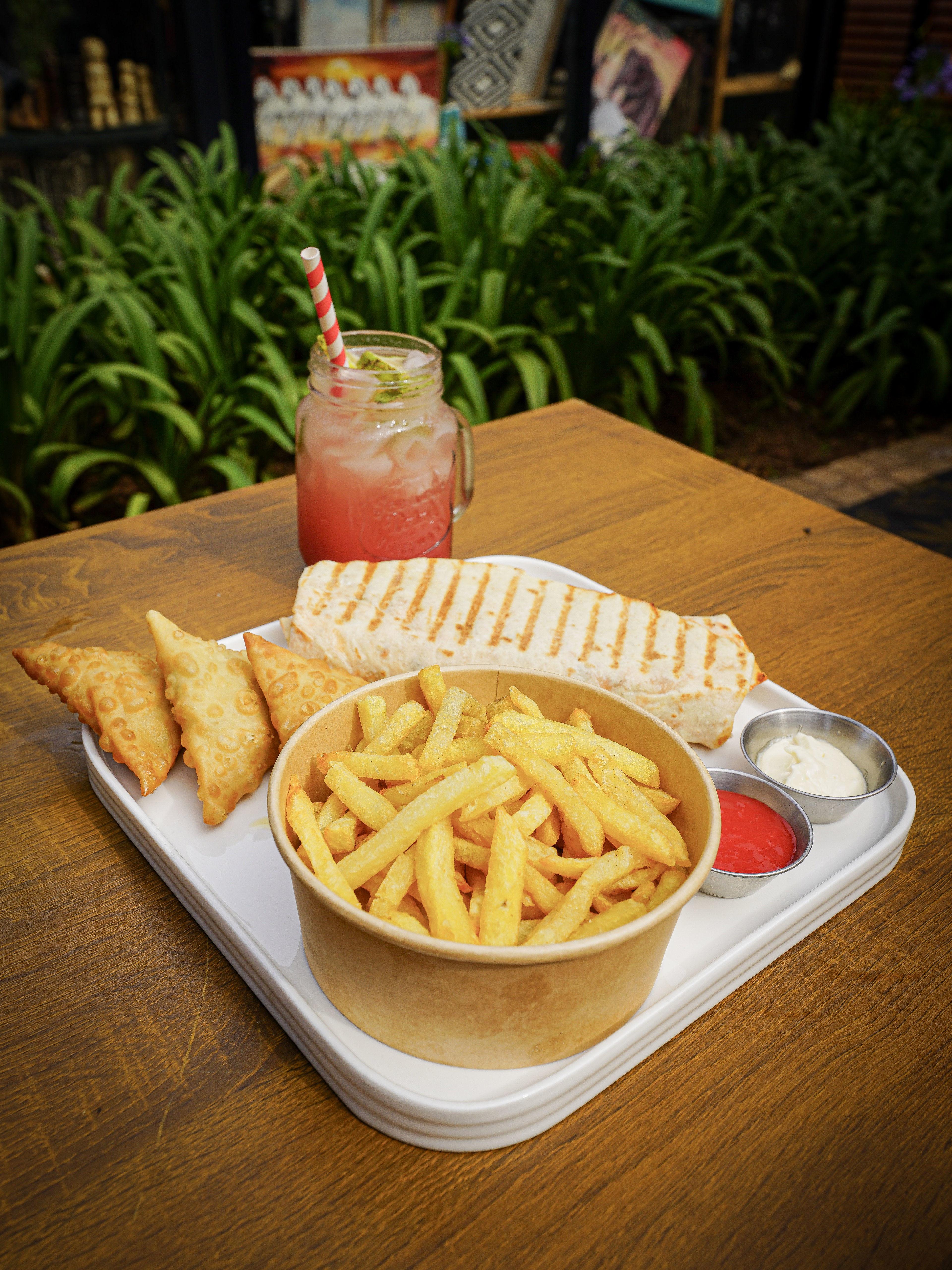Chicken Wrap COMBO | Marinated Chicken Wrap + Fries or Fruit Box + Drink | NEW_1