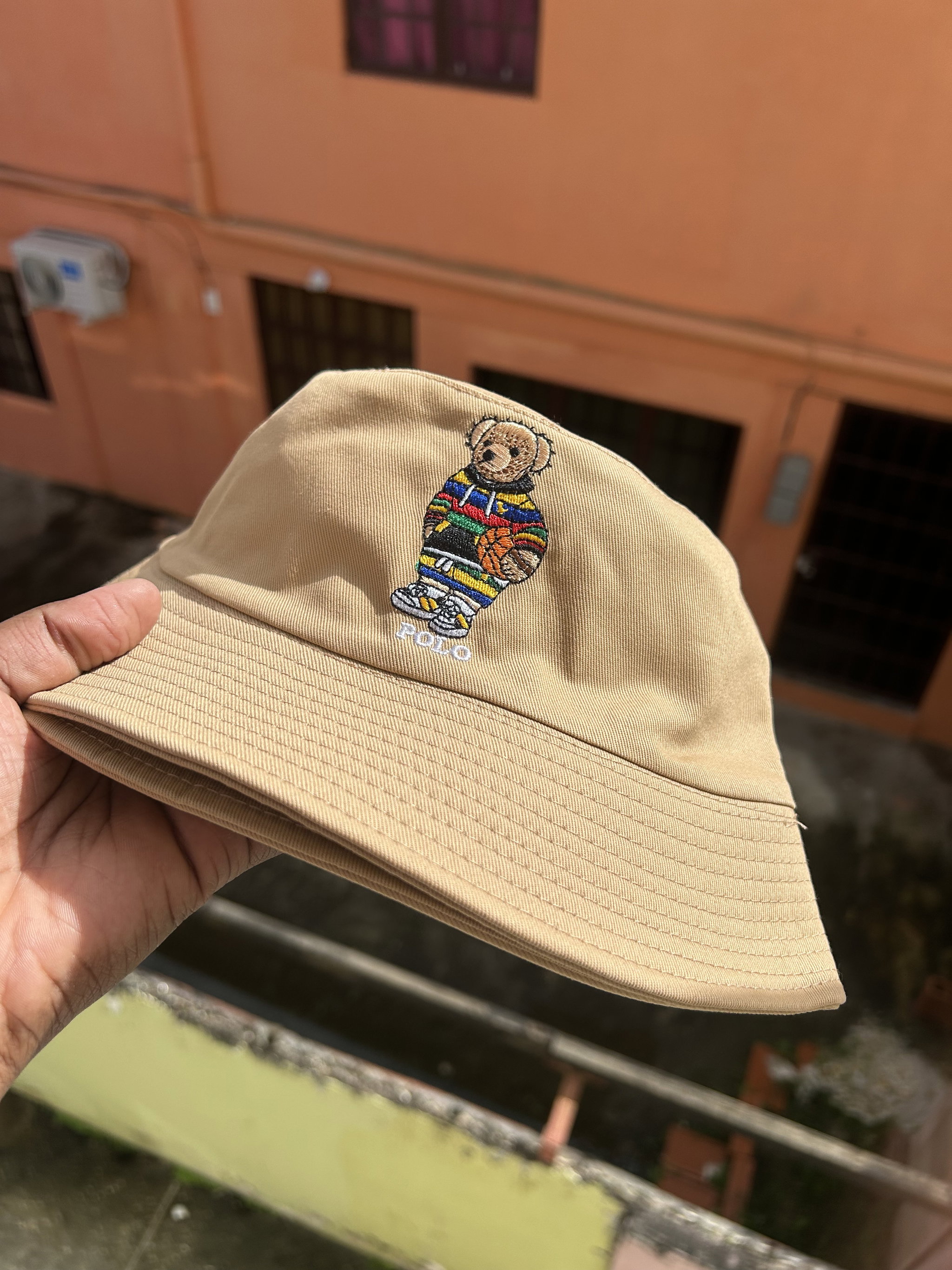 Khaki polo bucket hat _0