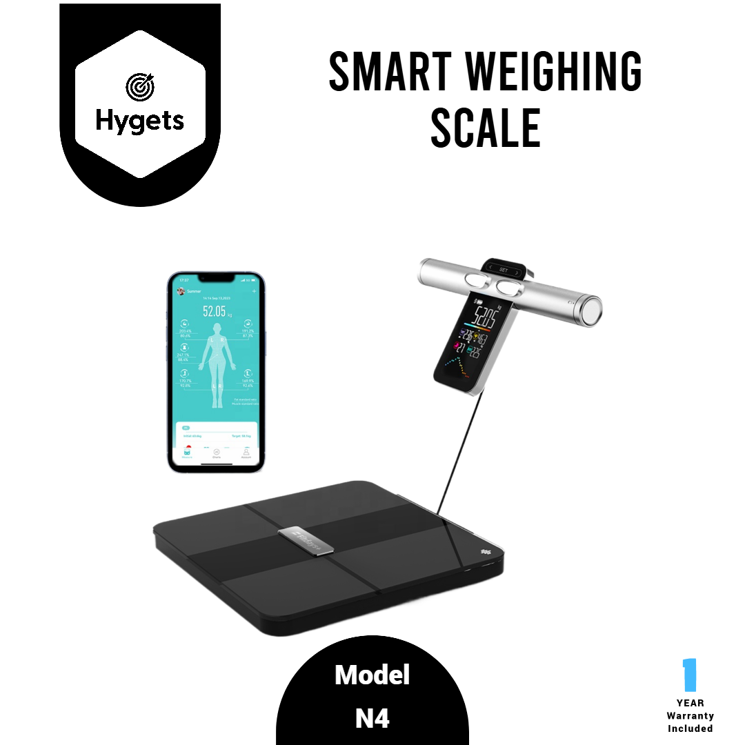 Hygets N4 Smart Body Composition Weighing Scale (8-Electrode Full-Body) – Offline Setup + Printable Report_0