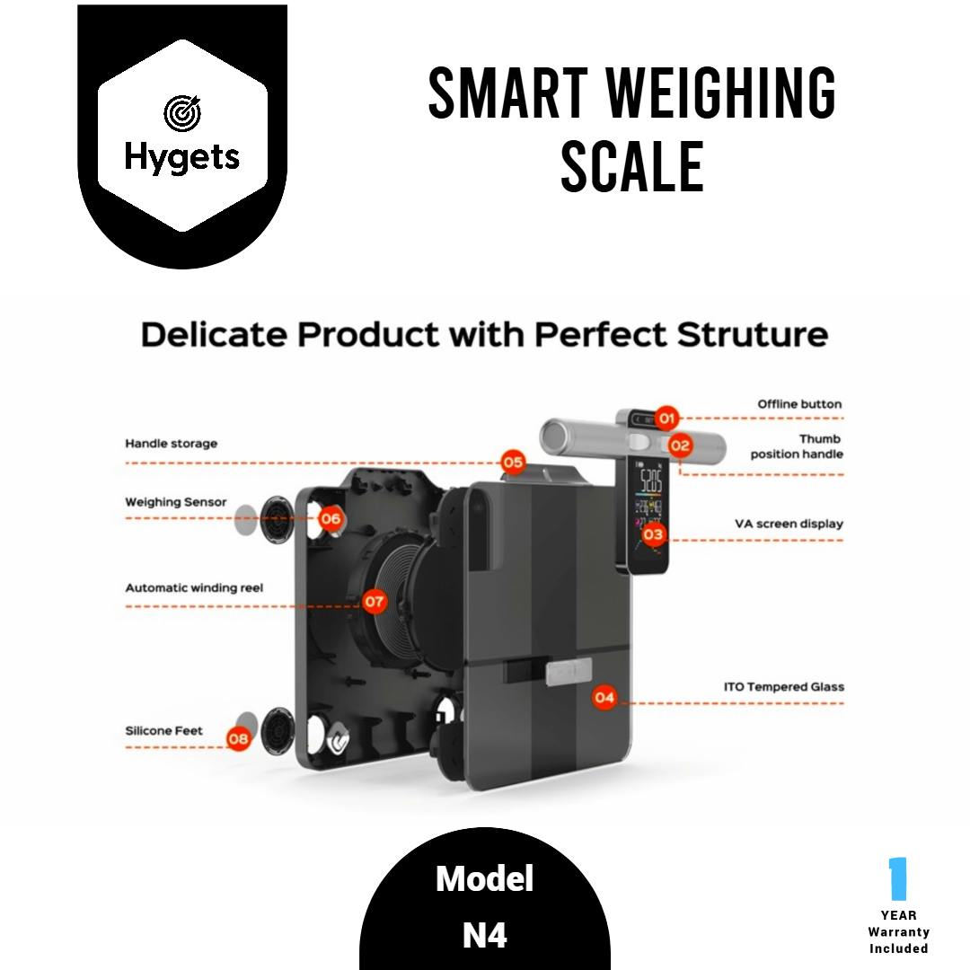 Hygets N4 Smart Body Composition Weighing Scale (8-Electrode Full-Body) – Offline Setup + Printable Report_13