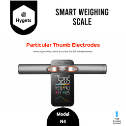 Hygets N4 Smart Body Composition Weighing Scale (8-Electrode Full-Body) – Offline Setup + Printable Report