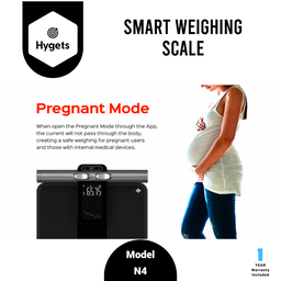 Hygets N4 Smart Body Composition Weighing Scale (8-Electrode Full-Body) – Offline Setup + Printable Report