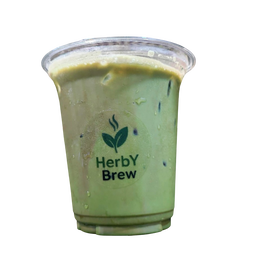 Iced Hojimatcha Latte (with Oatmilk)