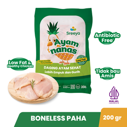 Paha Boneless Merk Ayam Nanas Sreeya 200gram (Low-Fat)