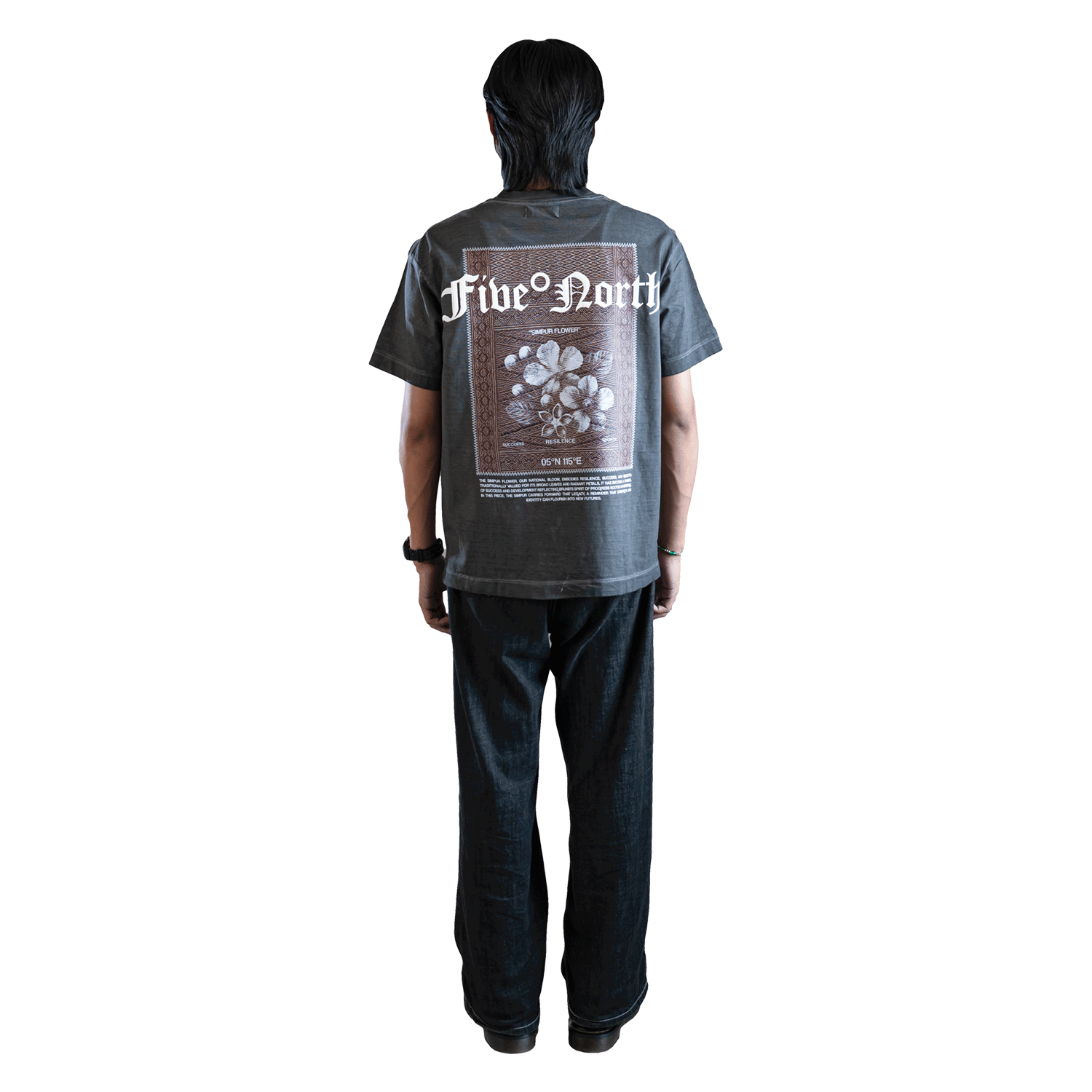 Textured Dark Grey Shirt: "Simpur"_3