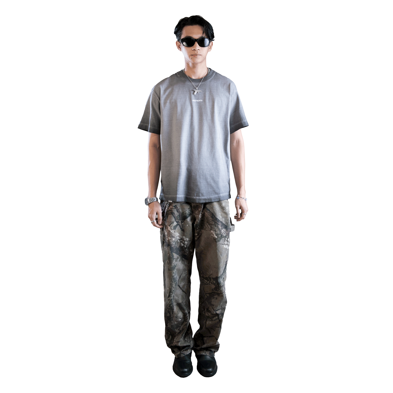 Textured Light Grey Shirt: "Simpur"_2