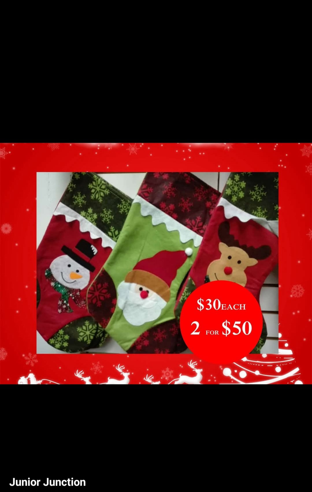 CHRISTMAS STOCKINGS 2 for $50_0