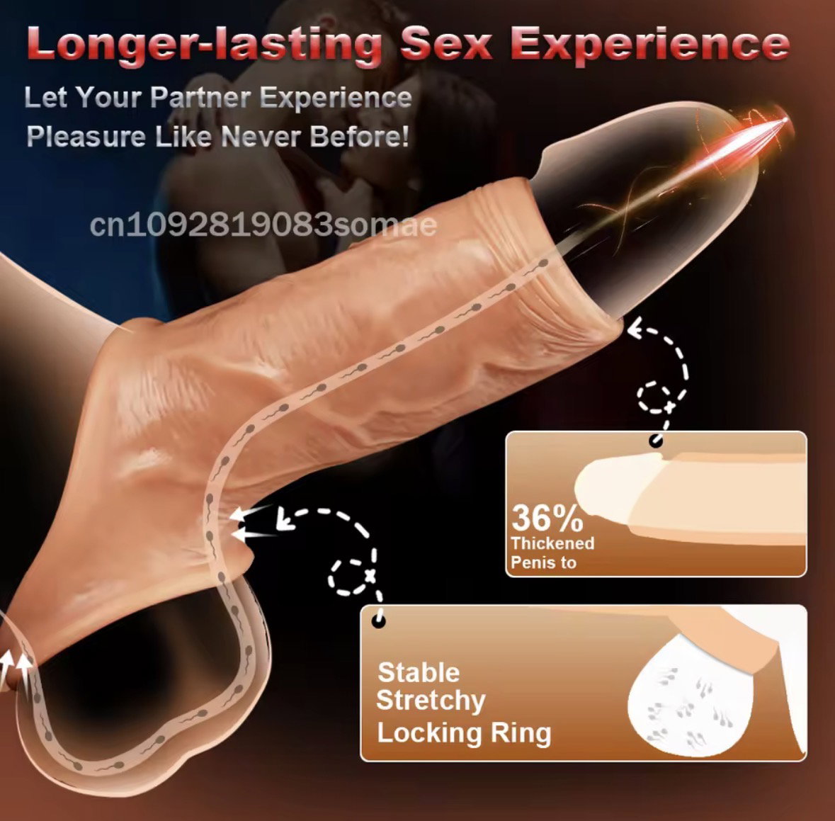 Silicone Extender Dick for Men Penis Cock Sleeve_2