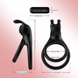 Rabbit Vibrating Cock Ring Silicone Dual Penis Ring