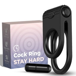 Silicone Vibrator Penis Ring Cock Ring Sex Toys For Men Erection Dual Ring