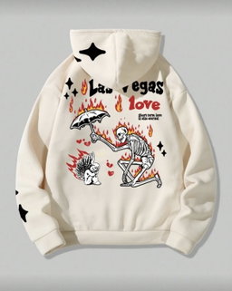Skeleton print hoodie 