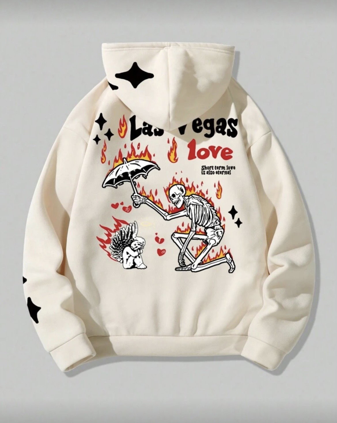 Skeleton print hoodie _1