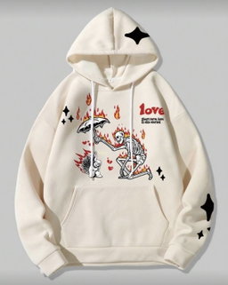 Skeleton print hoodie 