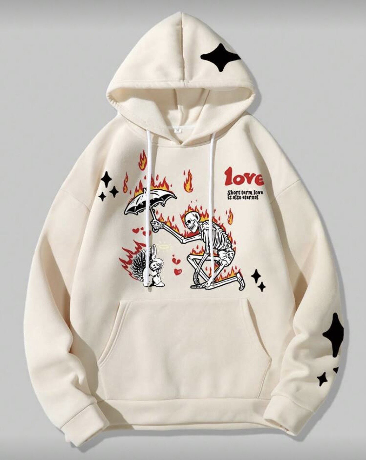 Skeleton print hoodie