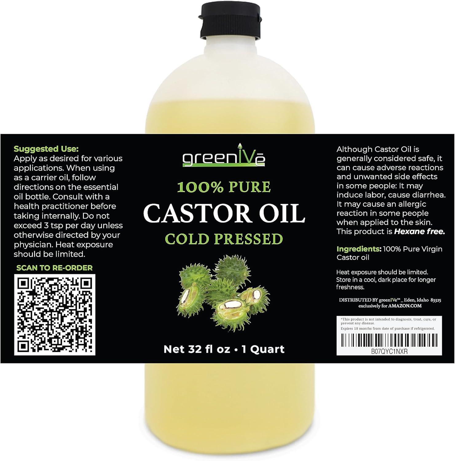 Aceite de Castor o Ricino prensado en frio (Comestible)_2