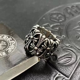 Bague Gothic Cross-Chrome