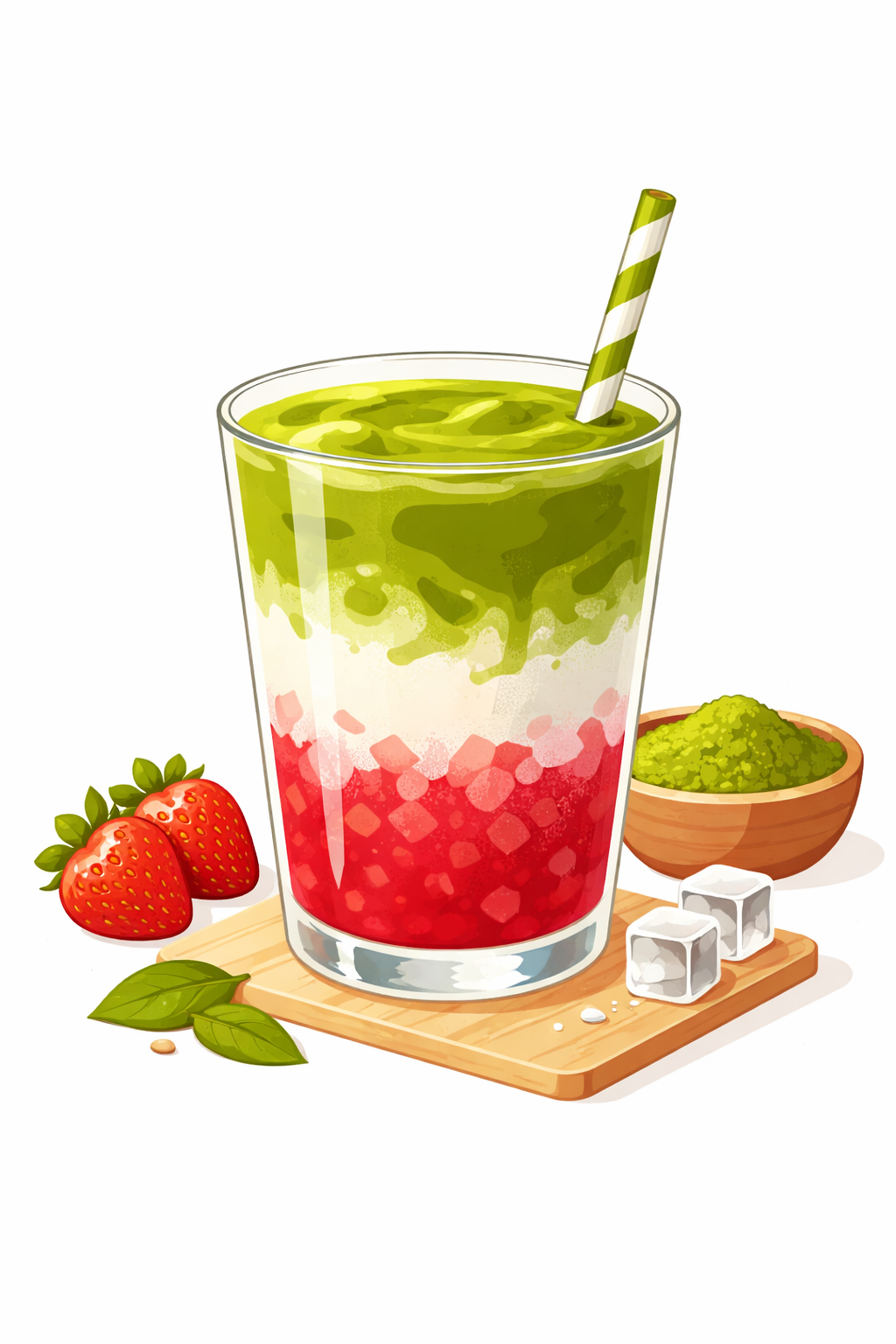 Iced Strawberry Matcha Latte (Cup) _0