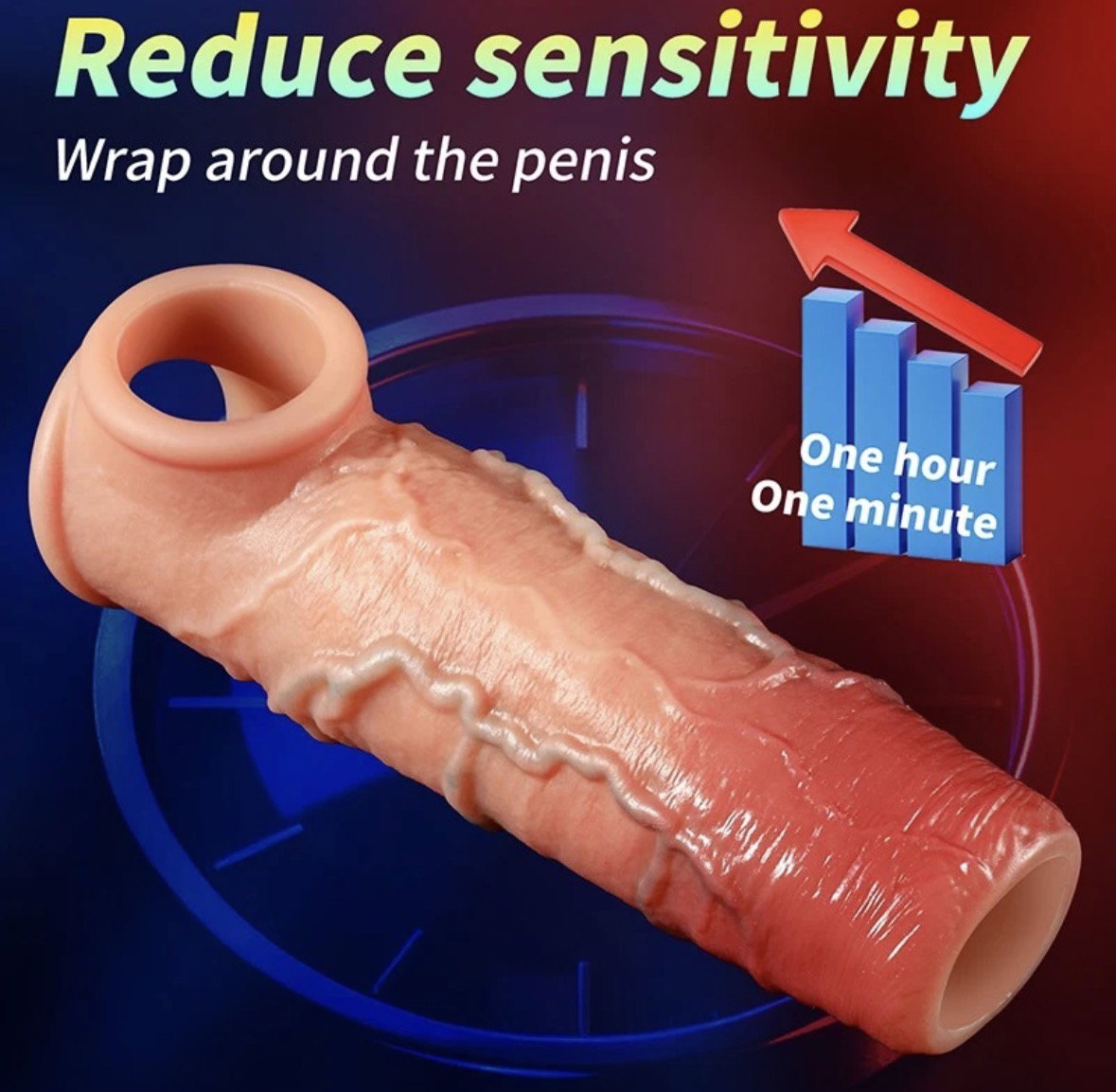 Realistic Male Penis-Extension Extender Sleeve-Cock Sheath Girth-Enhancer-Condom_3