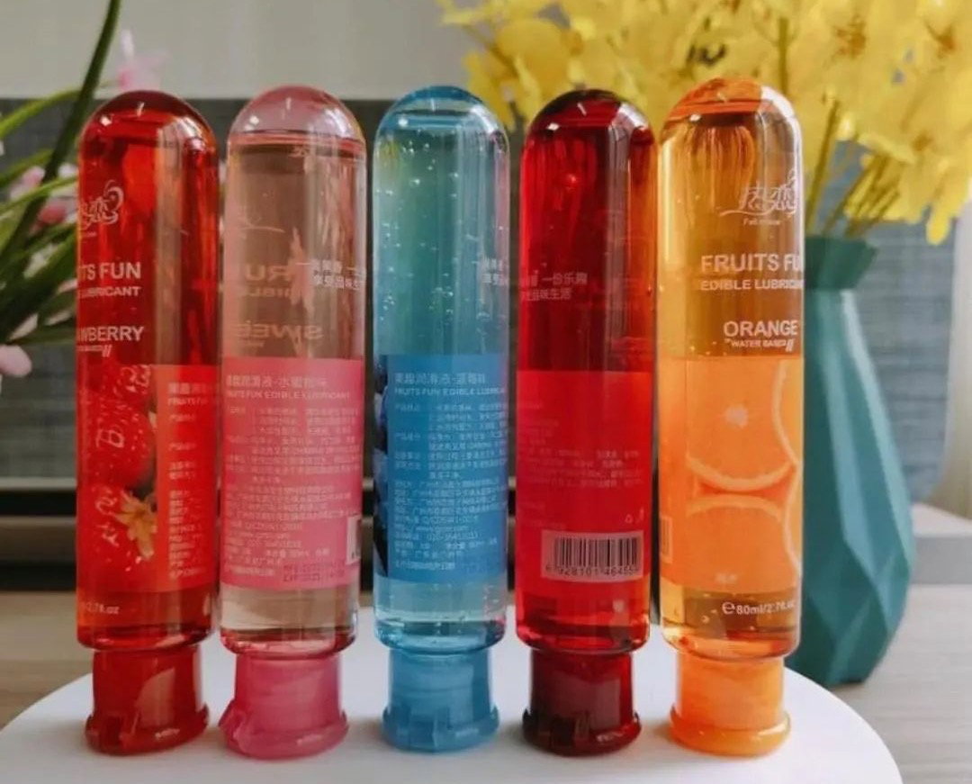 Fruits Flavor Lube Personal Lubricants Water Based Long Lasting Sex lube for Oral Sex Fantasy Strawberry Cherry Orange Peach Bleberry_1