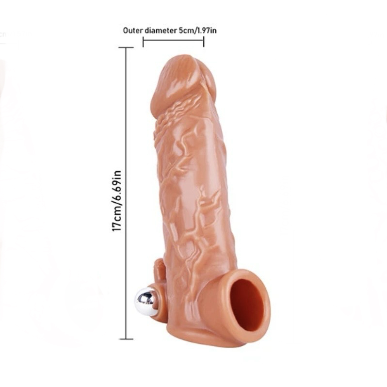 Silicone Male Penis Extender Vibrating_1