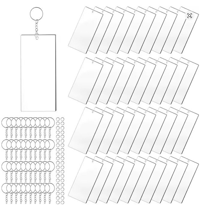 Llavero acrilico transparente, Rectangular_2