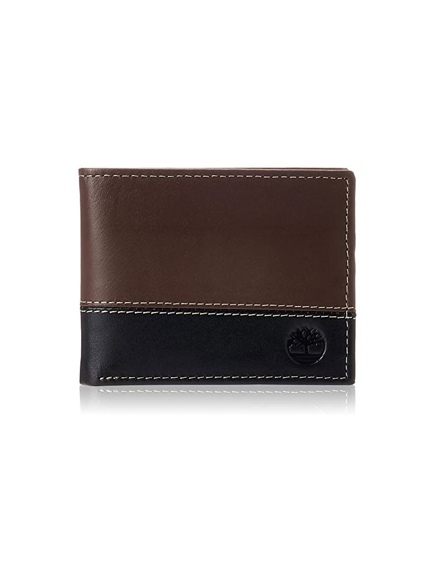 Timberland Men's Leather Passcase Bifold Wallet Hybrid