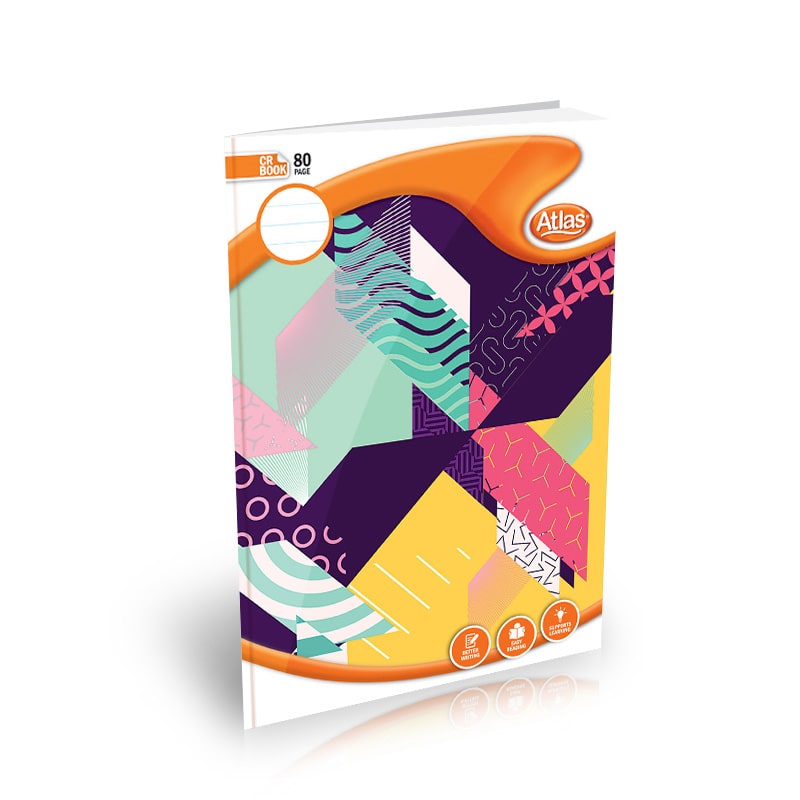 Atlas A4 CR Book Single = Ruled 80Pgs  _0
