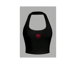Spider Halter Neck Tank Top