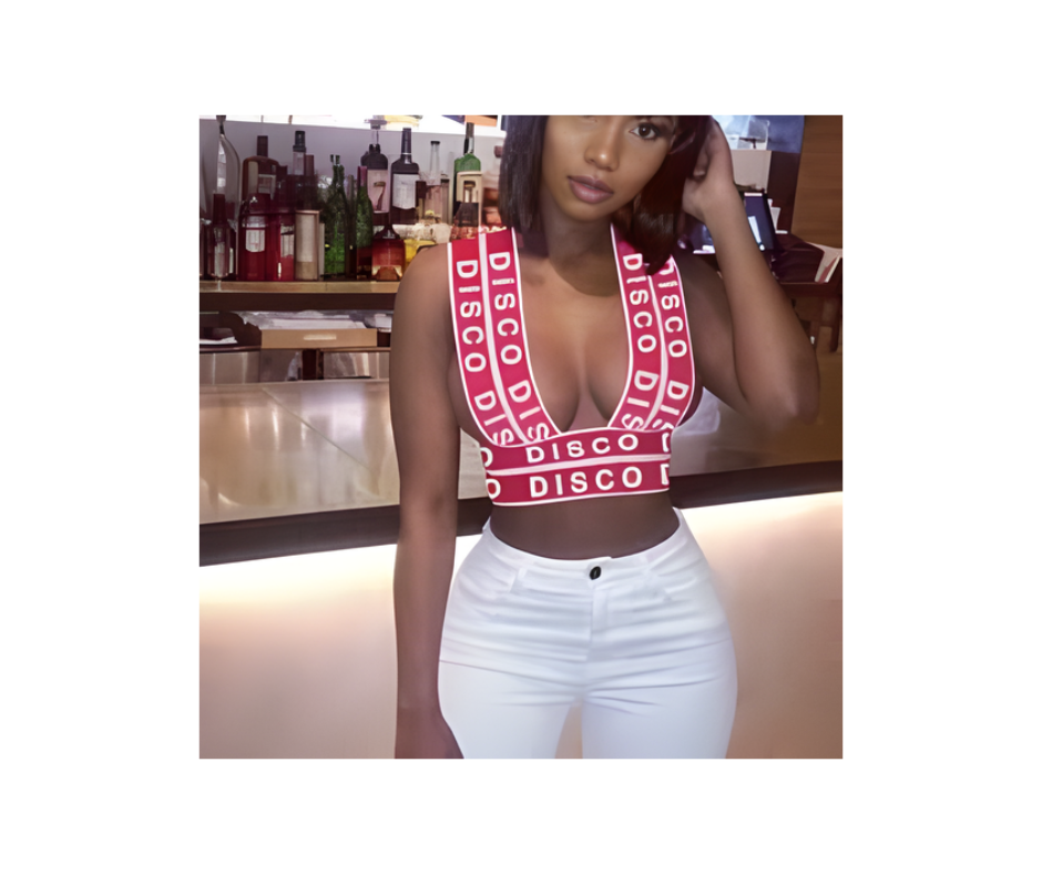 Pink Wrap Chest Crop Top_0